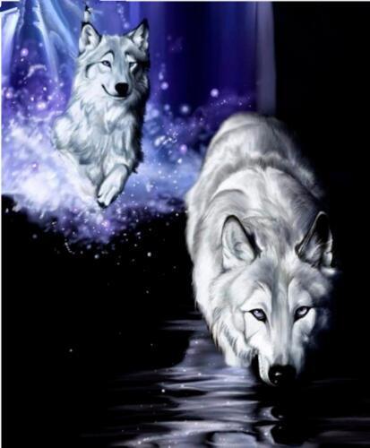 Wolf Malen nach Zahlen
