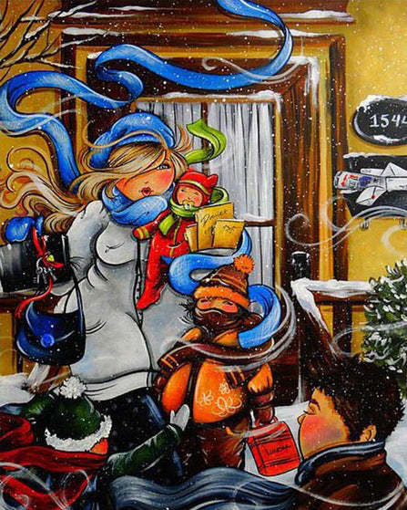 Peinture par numéros en famille