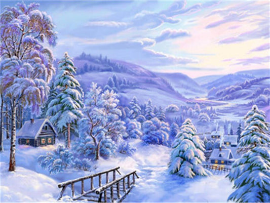 Snow Scene Paint by Numbers