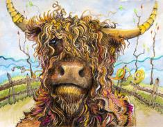 Tired Cow Paint by Numbers