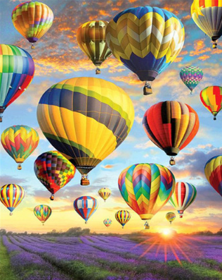 Hot Air Balloon Paint by Numbers