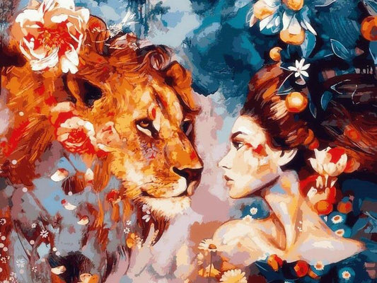 Lion Woman Paint by Numbers