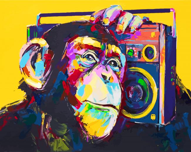 Chimpanzee Paint by Numbers