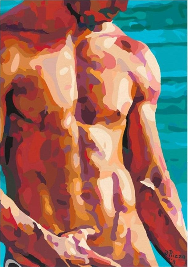 Homme avec des abdominaux Peinture par numéros