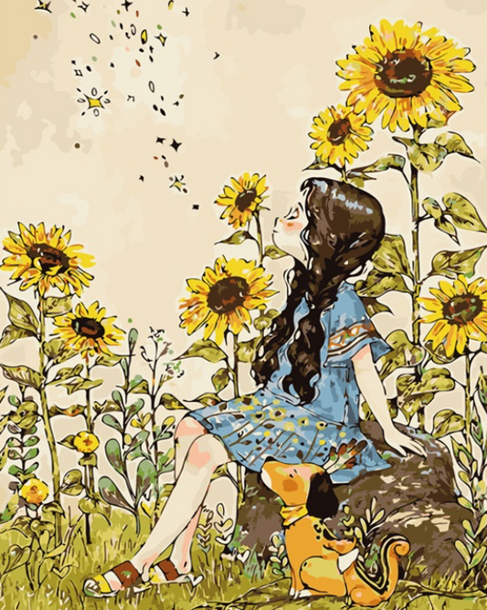 Sunflower Paint by Numbers