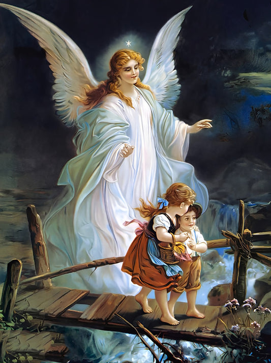 Ange et enfant - Peinture par numéros