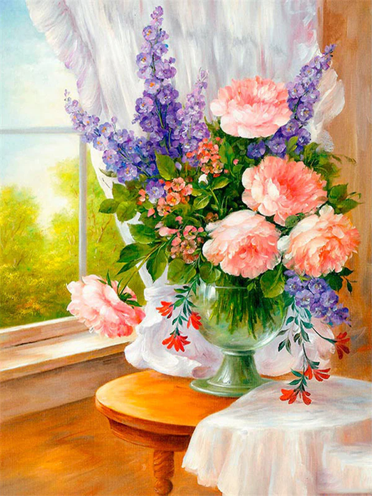 Peindre un bouquet de fleurs par numéros