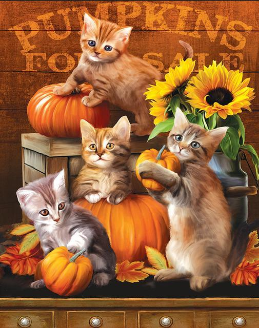 Famille de chats à peindre par numéros