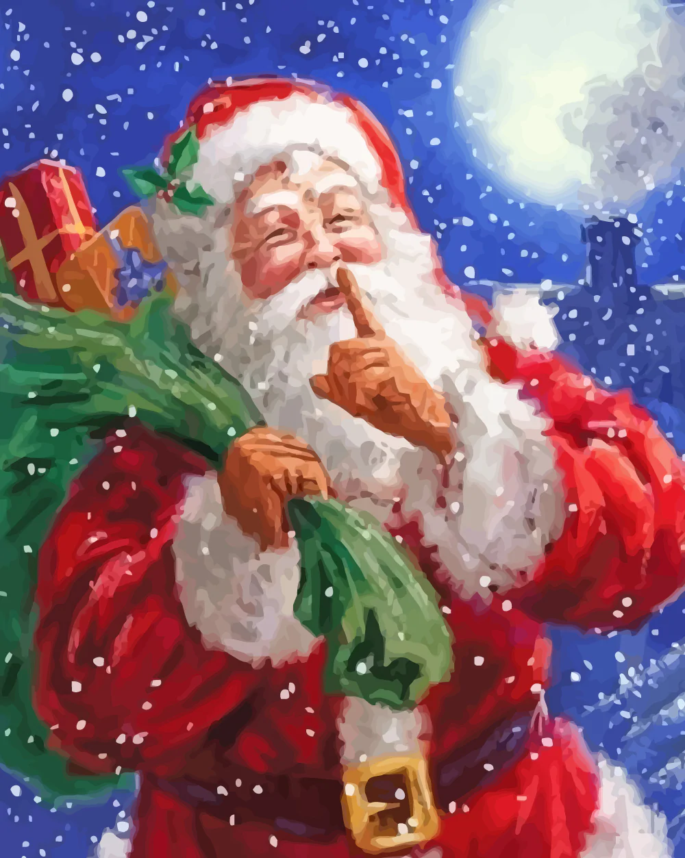 Paint by Numbers Mrs. Claus