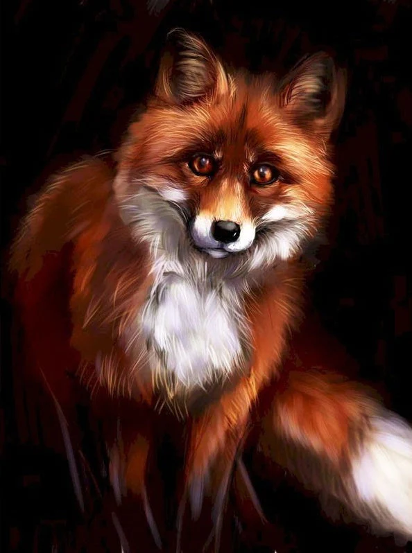 Peinture de renard par numéros
