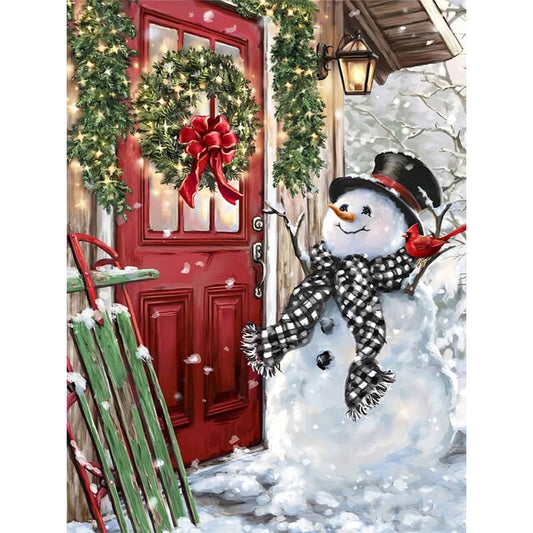 Bonhomme de neige à peindre par numéros