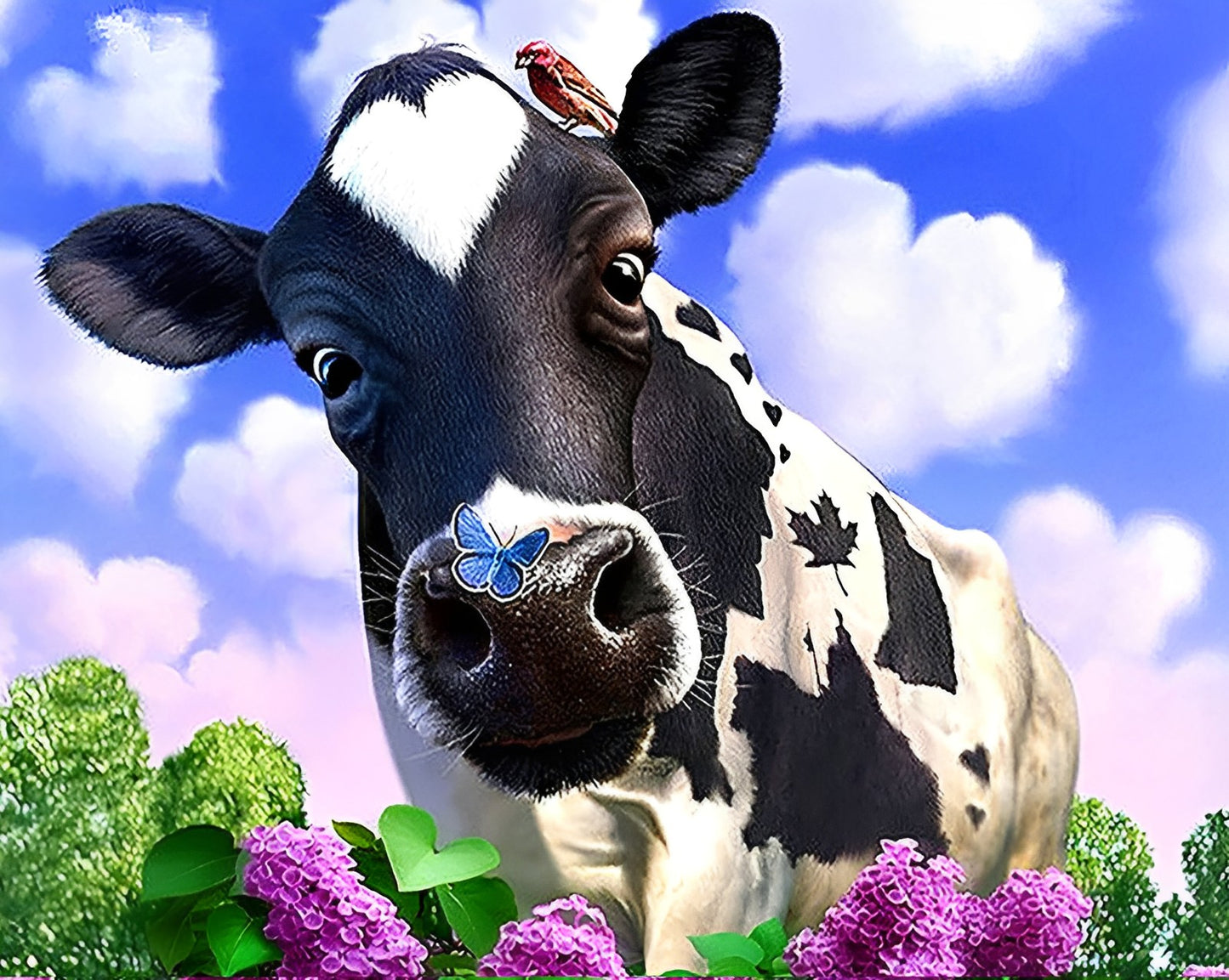 Vache laitière  Peinture par numéros