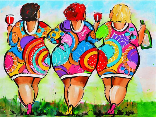 Femme corpulente  Peinture par numéros