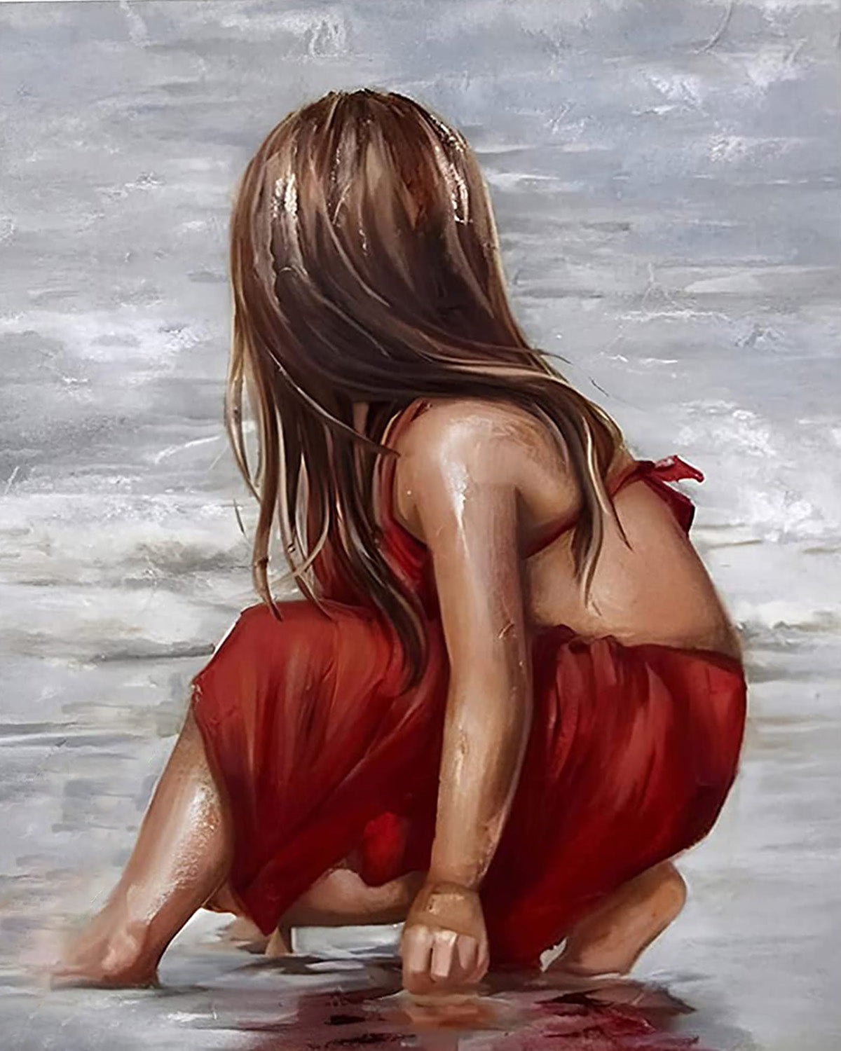 petite fille Peinture par numéros