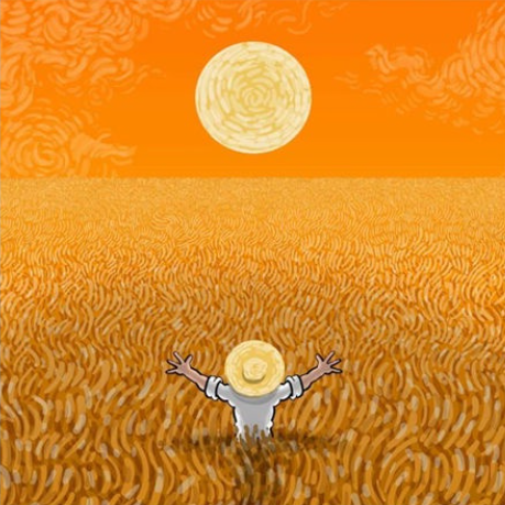 Soleil et rizières Peinture par numéros