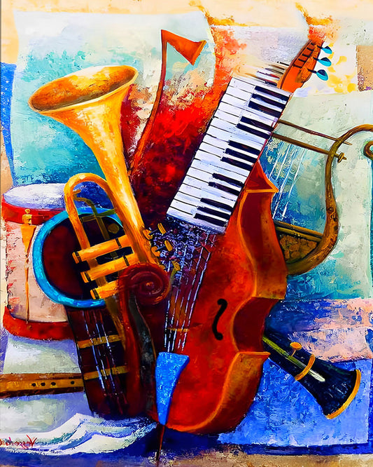 Instrument de musique à peindre par numéros