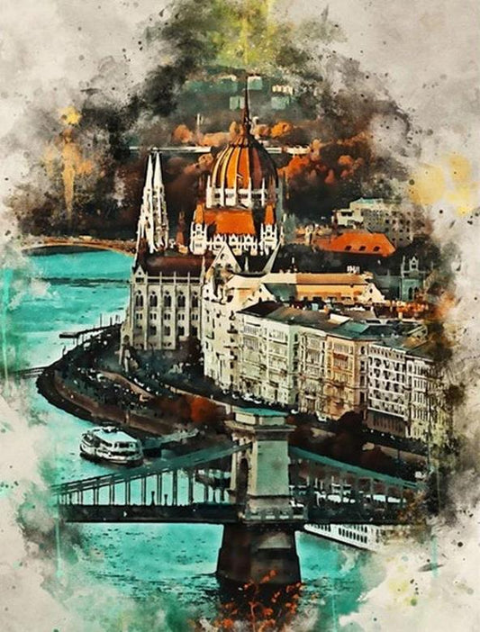 Ville européenne Peinture par numéros