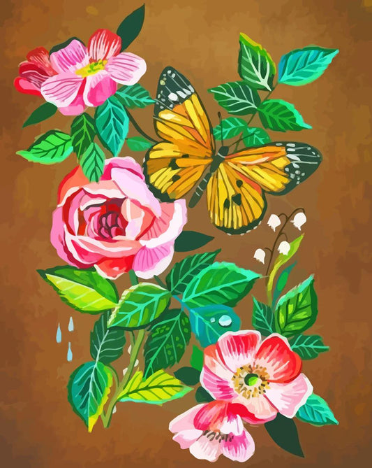 Peinture de papillon par numéros
