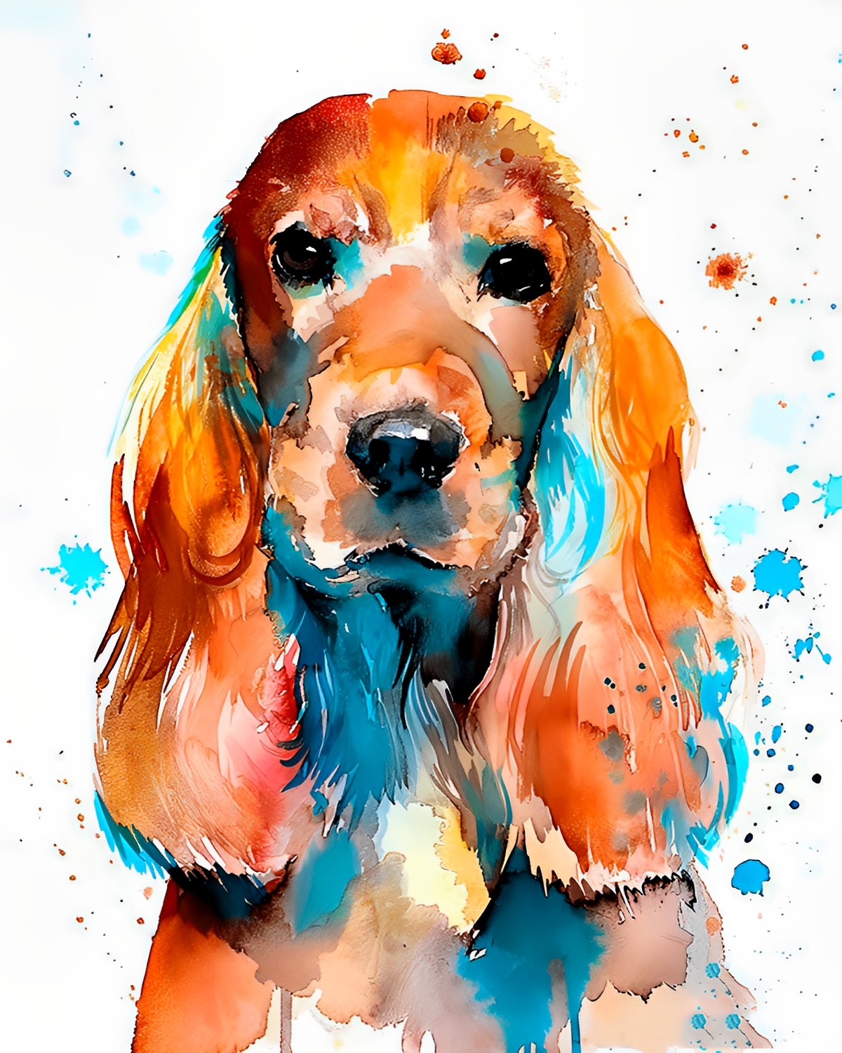 Tête de chien - Peinture par numéros