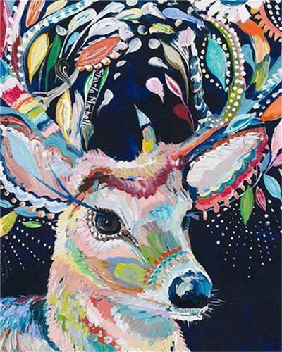 White Deer Paint by Numbers