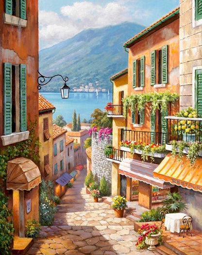 Petite ville  Peinture par numéros