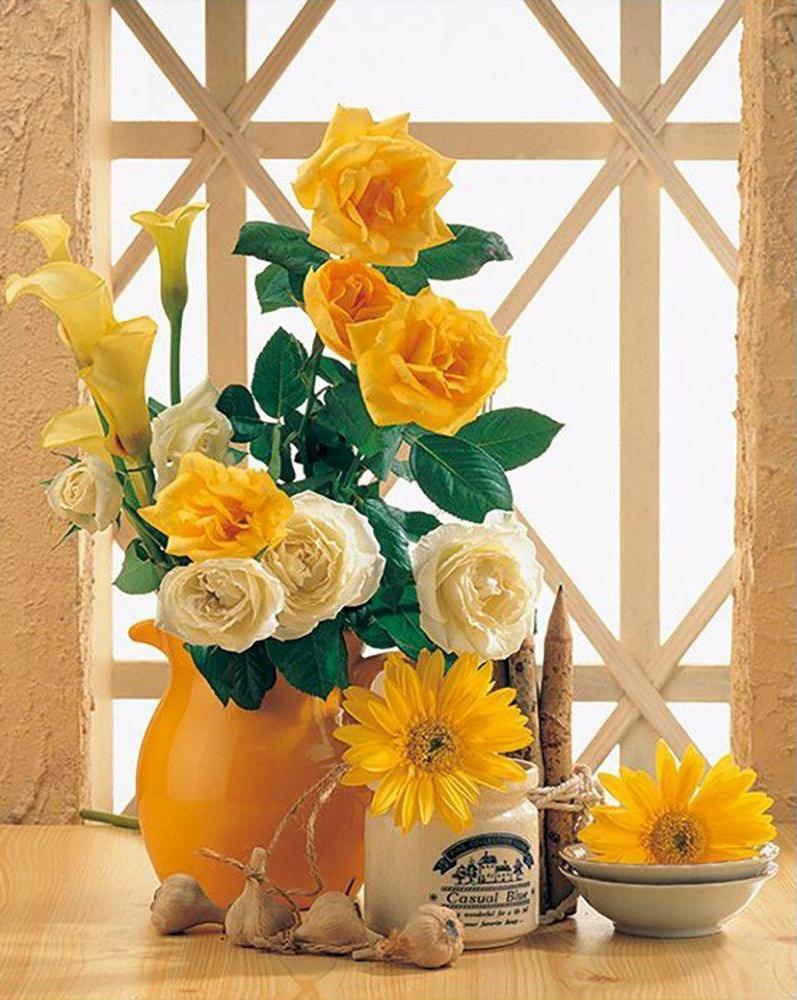 Vase and Flowers Paint by Numbers