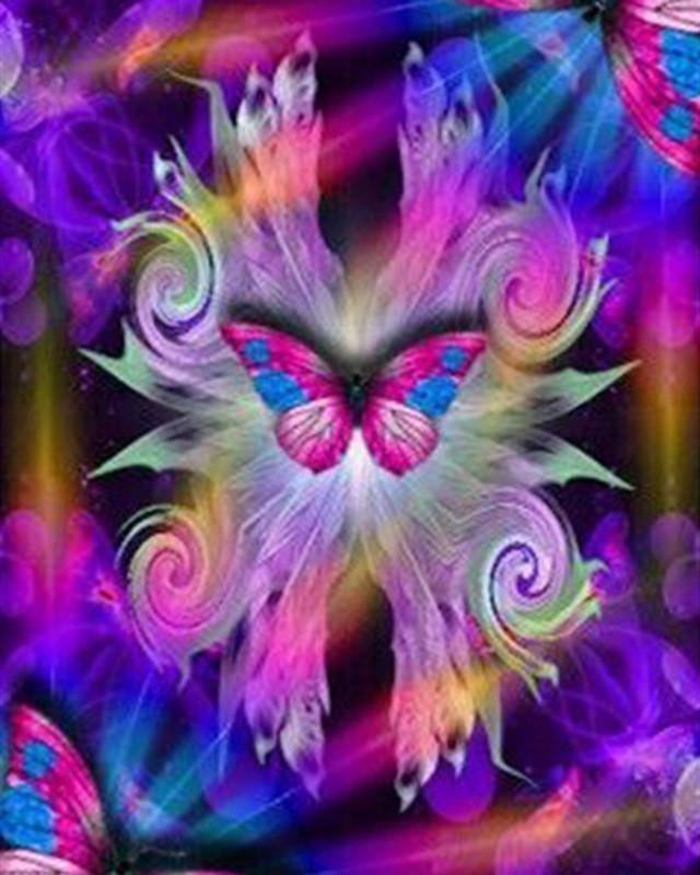 Papillon coloré - Peinture par numéros