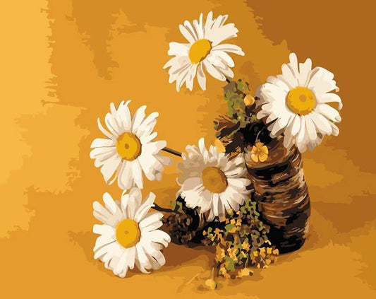 Peindre des marguerites par numéro