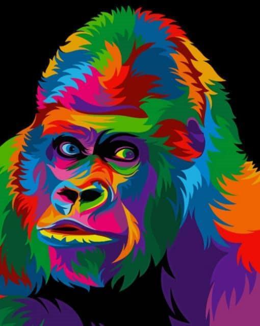 Orang-outan coloré Peinture par numéros