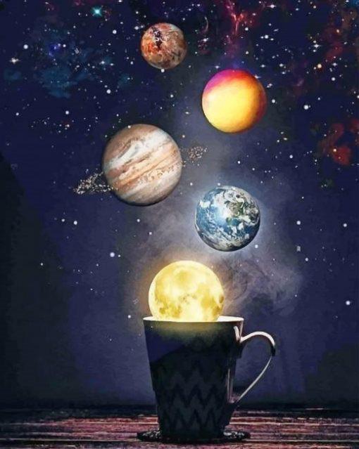 Planet Cup Painting by Numbers