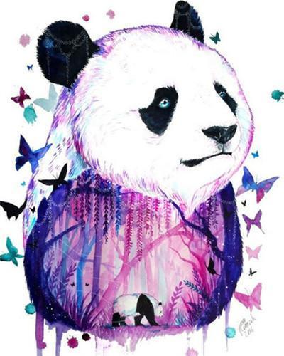 Panda blanc Peinture par numéros