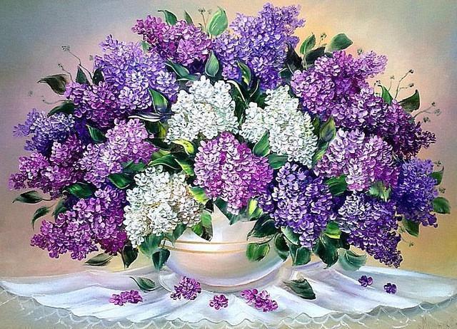 Peinture par numéros Fleur lilas