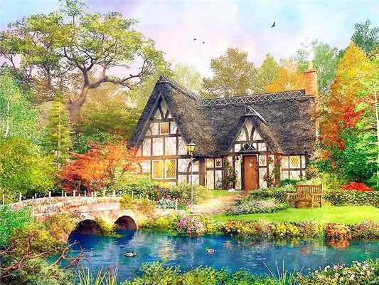 Peinture par numéros de paysage rural