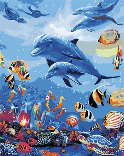 Baleine - Peinture par numéros
