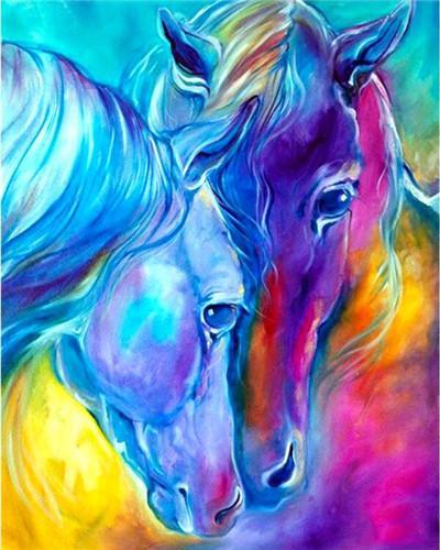 Blue Horse Paint by Numbers