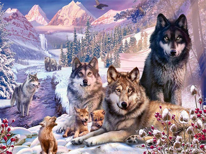 Wolf Pack Paint by Numbers