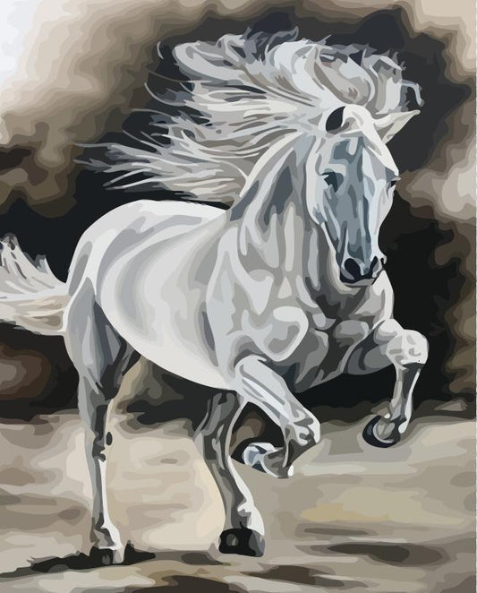 White Horse Paint by Numbers