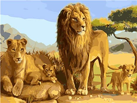 Lions Paint by Numbers