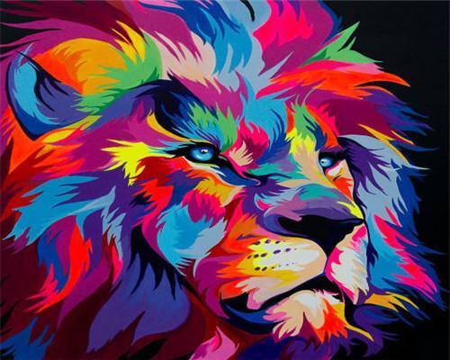 Lion Peindre par numéros