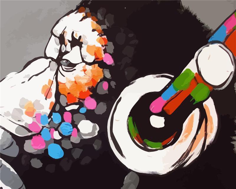 Chimpanzé   Peinture par numéros