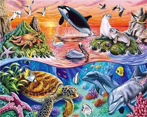 Zoo sous-marin   Peinture par numéros