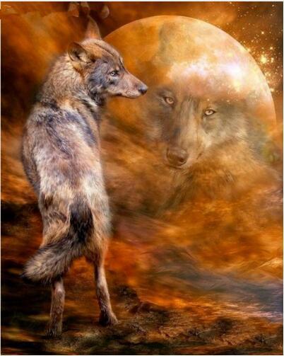 Loup Peindre par Numéros