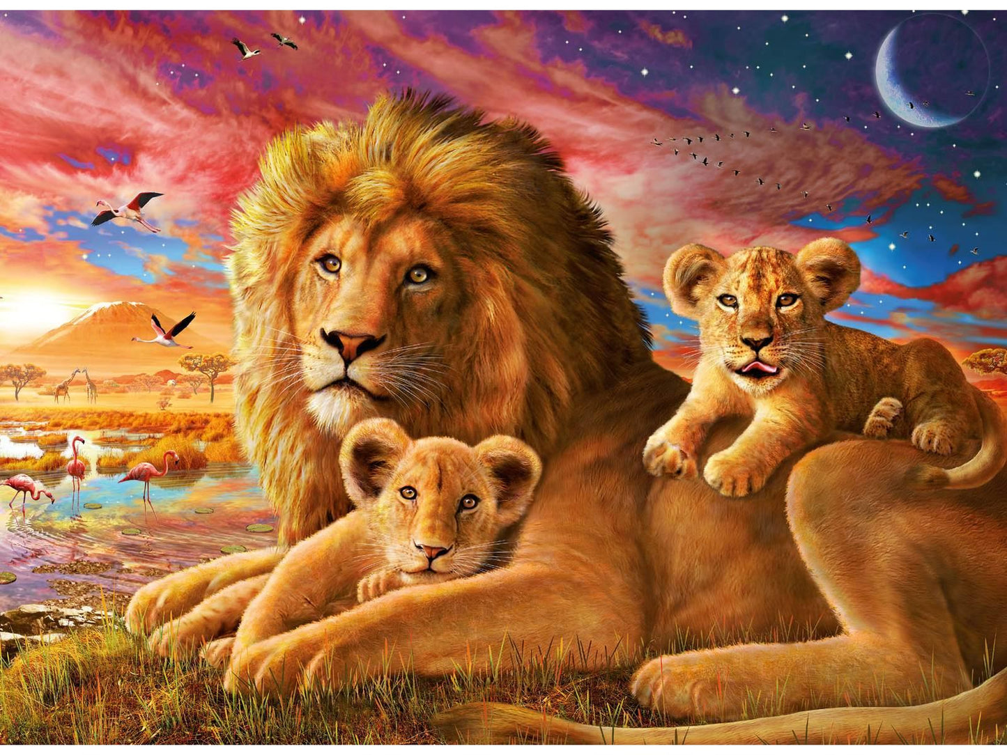 Lion Family Paint by Numbers