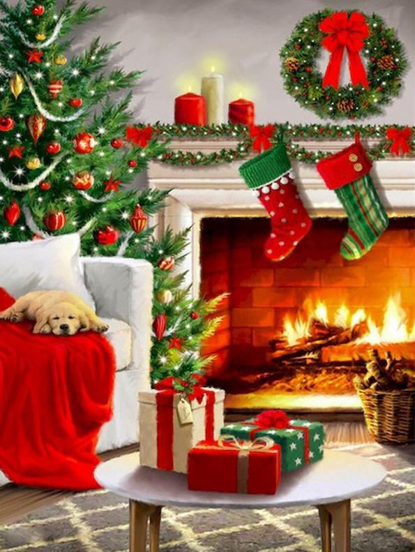 Christmas Cabinet Paint by Numbers